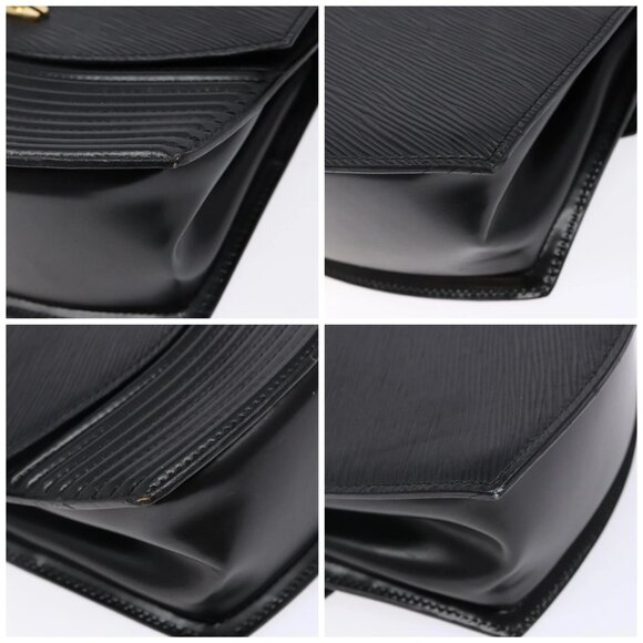 LOUIS VUITTON Epi Tilsitt Shoulder Bag Black M52482 LV Auth BA5230 - Picture 14 of 16